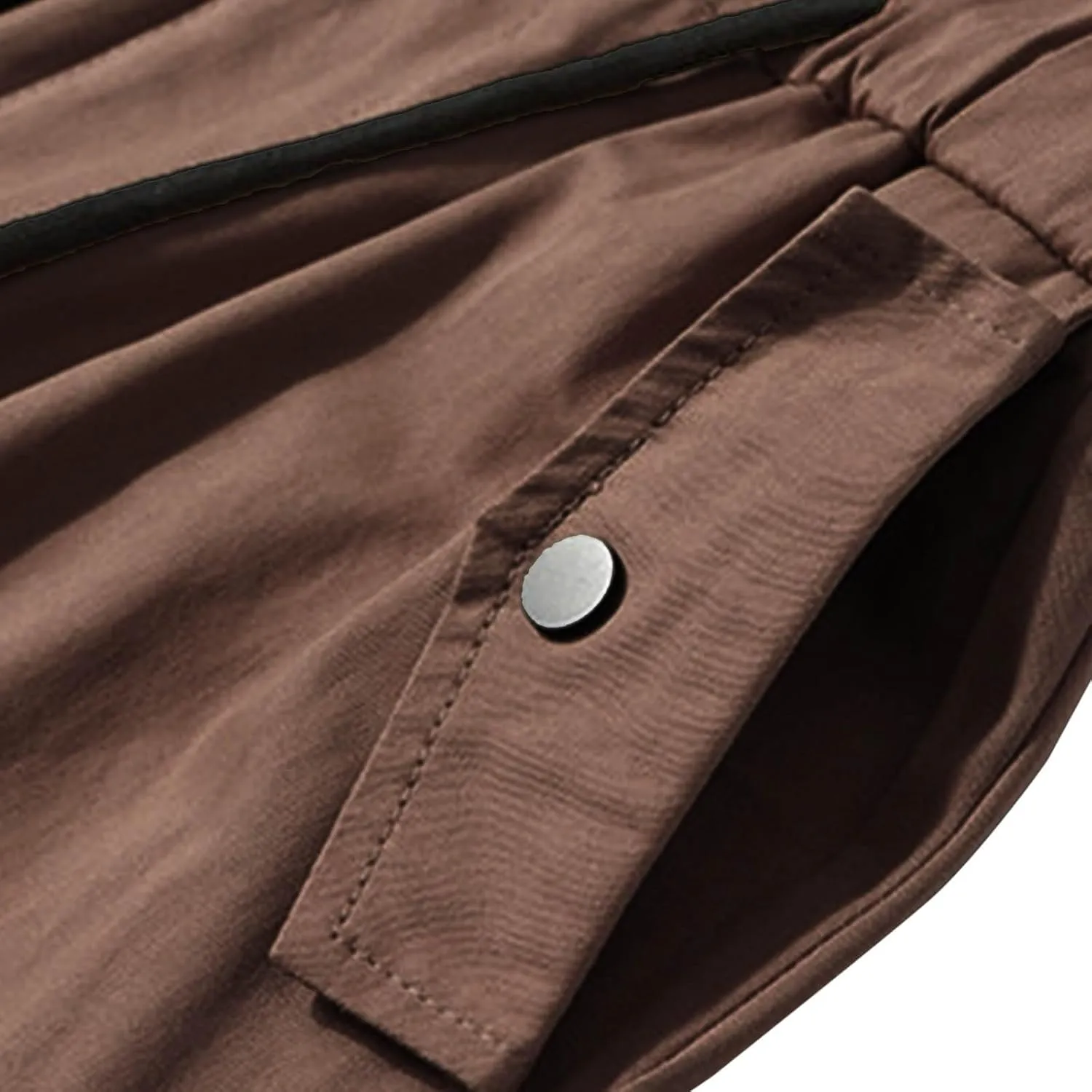 Mens Loose Straight Elastic Waist Cargo Pant Wide-Leg Drawstring Trousers Solid Multi-Pockets Pants Plus Size M-5xl