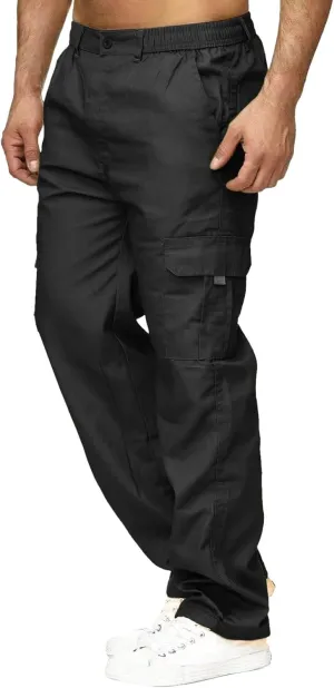 Men's Outdoor Cargo Pants Lightweight Relaxed Fit Tactical Pant Hiking Jogger Multi Pockets Fashion Trousers