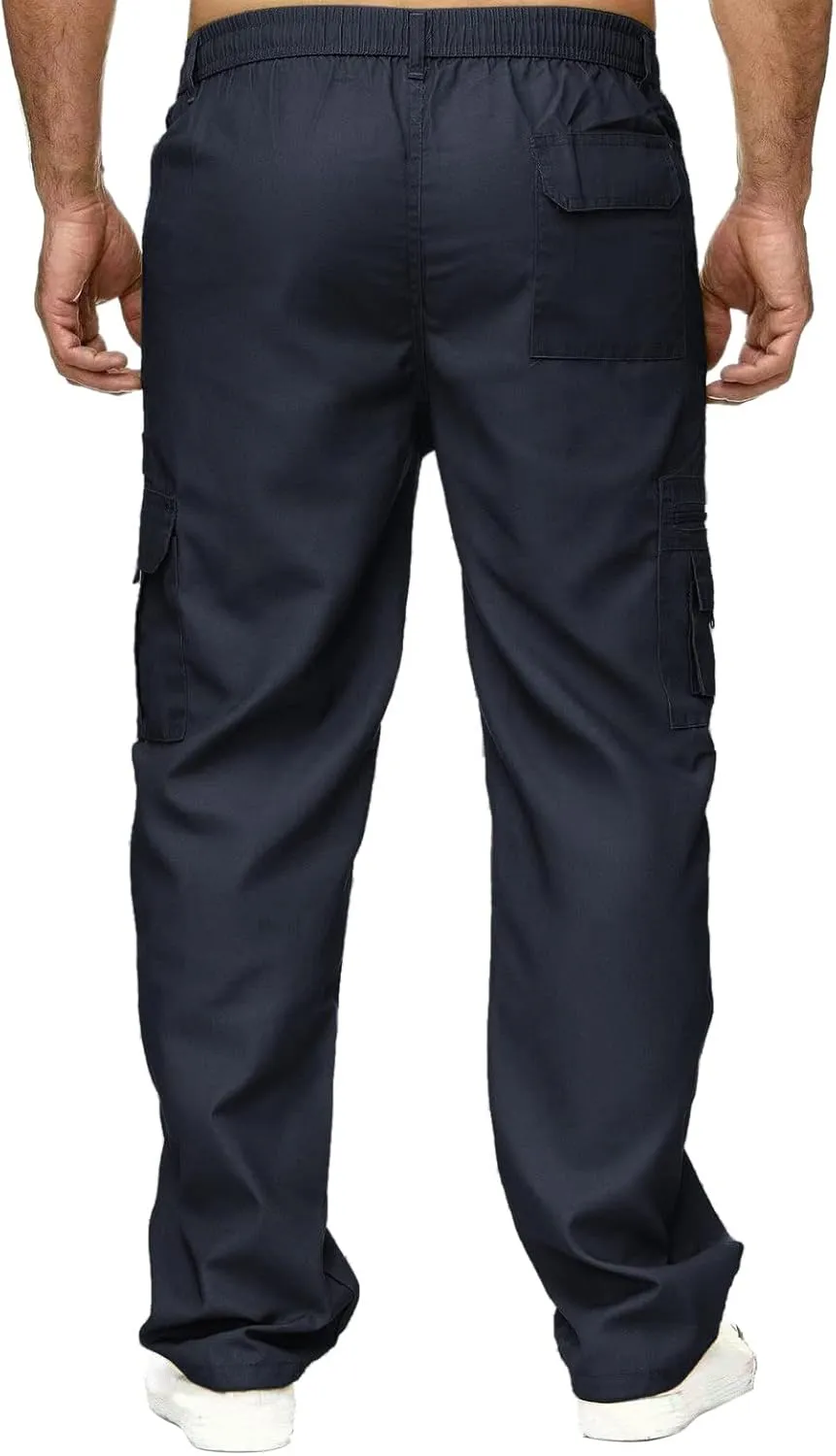 Men's Outdoor Cargo Pants Lightweight Relaxed Fit Tactical Pant Hiking Jogger Multi Pockets Fashion Trousers