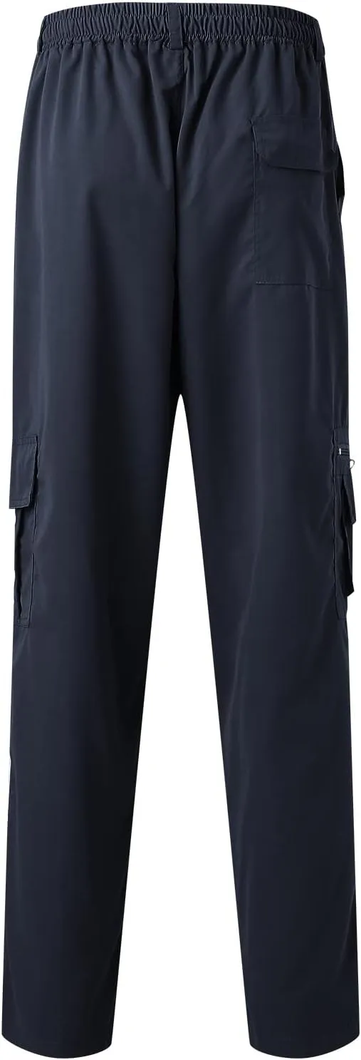 Men's Outdoor Cargo Pants Lightweight Relaxed Fit Tactical Pant Hiking Jogger Multi Pockets Fashion Trousers