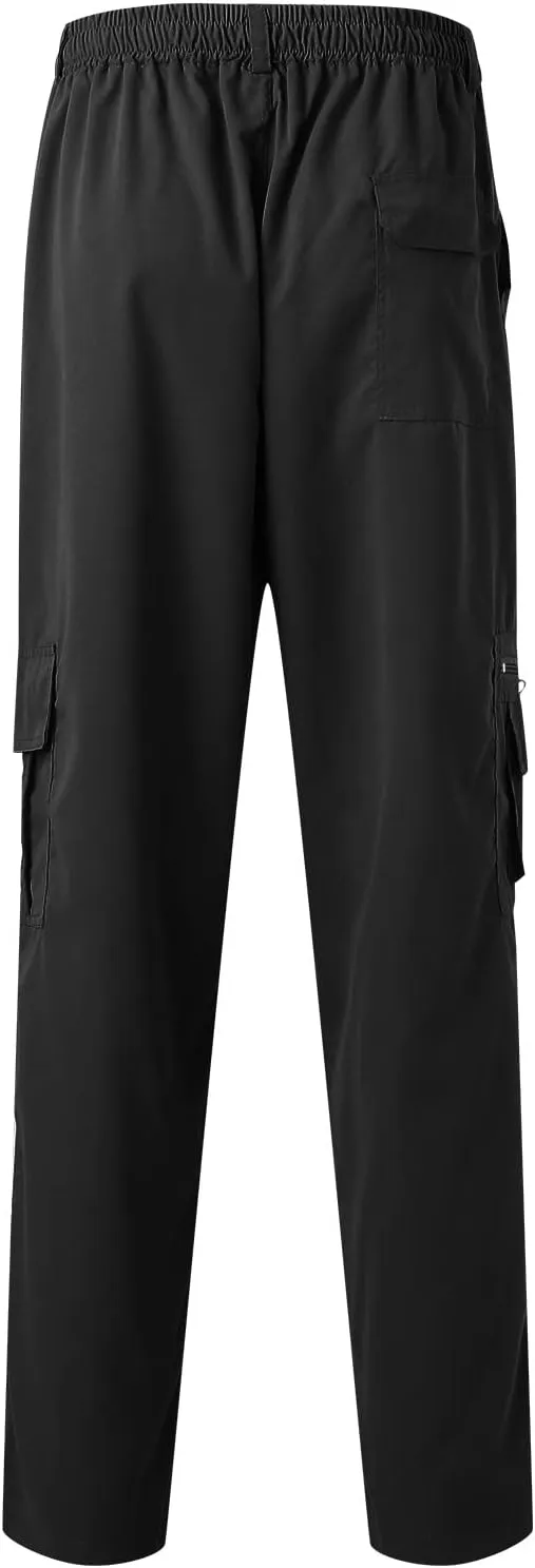 Men's Outdoor Cargo Pants Lightweight Relaxed Fit Tactical Pant Hiking Jogger Multi Pockets Fashion Trousers