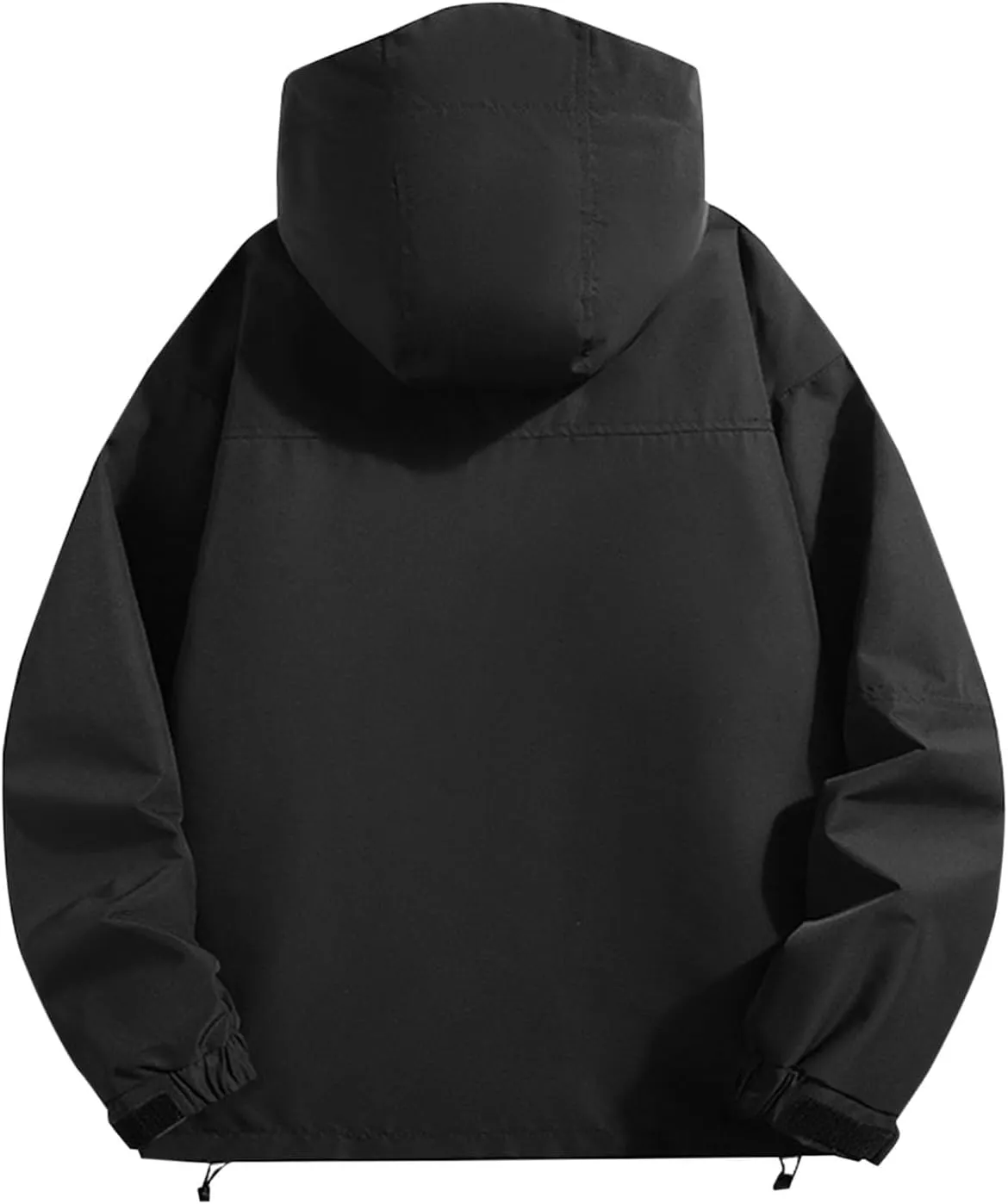 Men's Outdoor Hiking Rain Jacket Hooded Windbreaker Lightweight Softshell Jackets Waterproof Rain Coats with Pockets