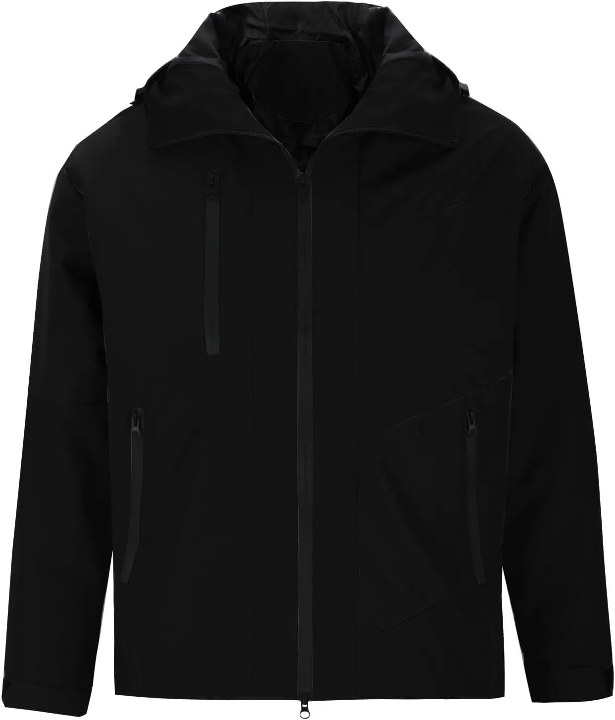Men's Outdoor Hiking Rain Jacket Hooded Windbreaker Lightweight Softshell Jackets Waterproof Rain Coats with Pockets