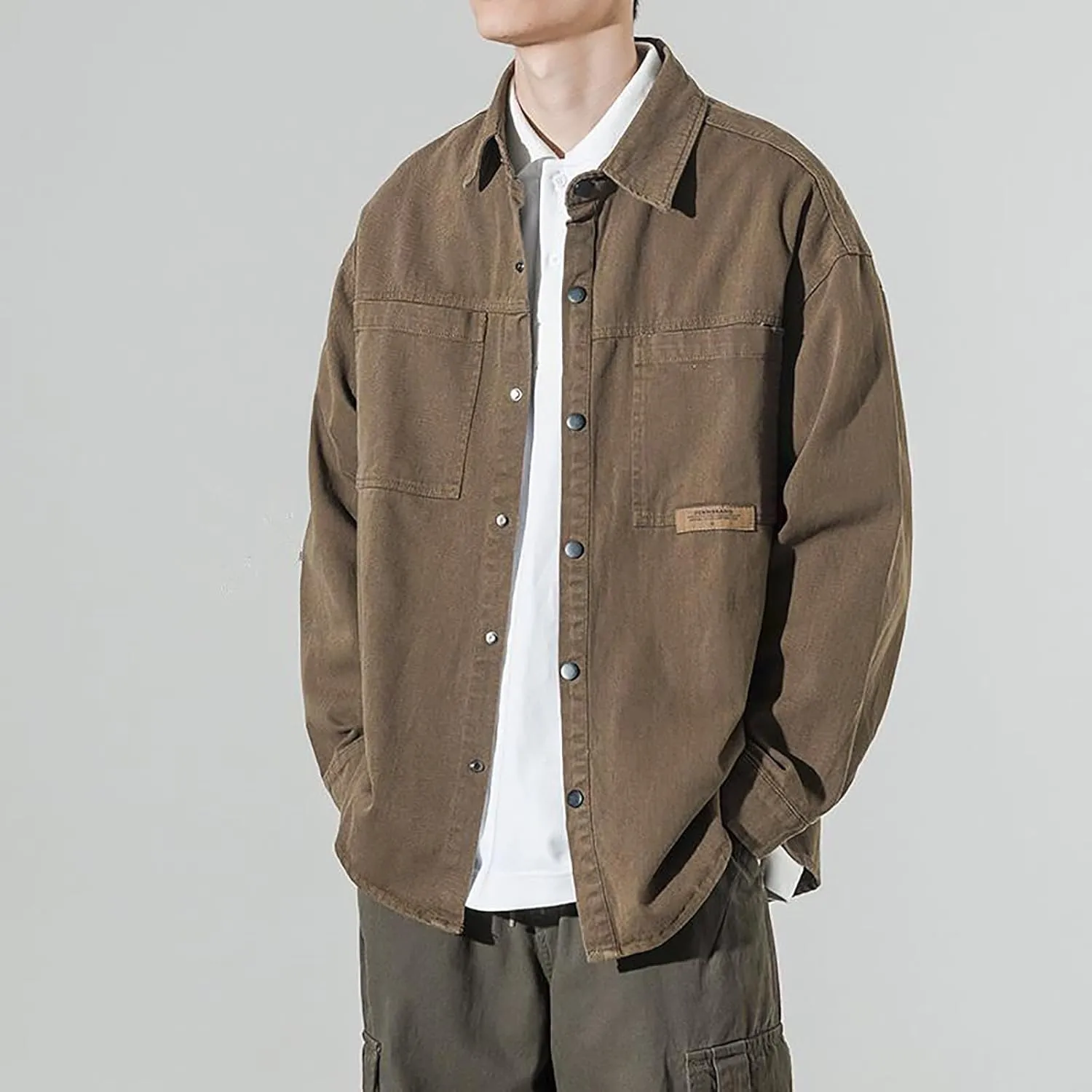 Mens Outdoor Hooded Jackets Leisure Workwear Jackets Zipper Lightweight Sport Tops Winter Business Work Fashion Coats