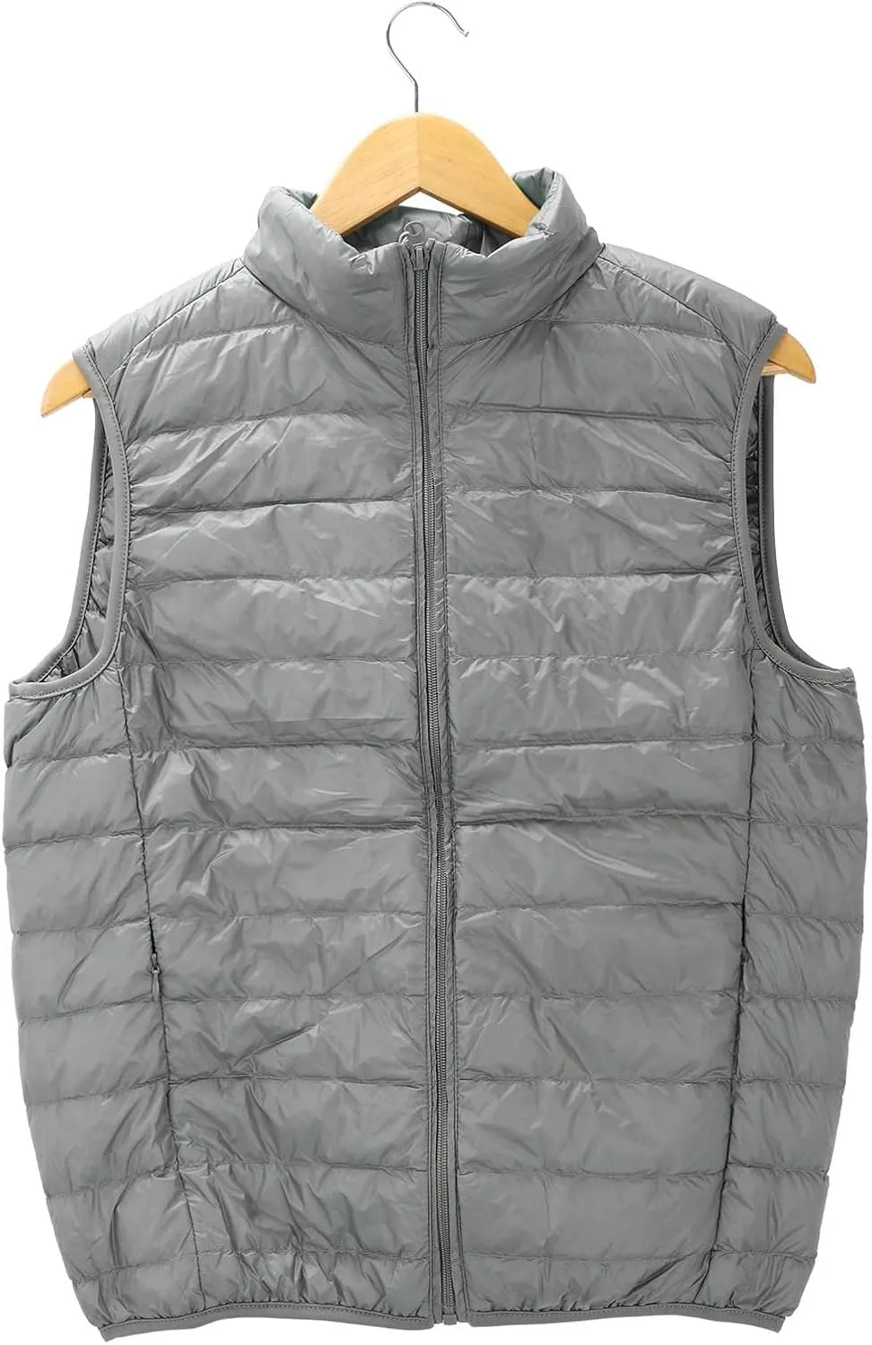 Men's Puffer Vest Windproof Winter Outdoor Zipper Sleeveless Warm Puffey Jacket Lightweight Packable Puffer Vest