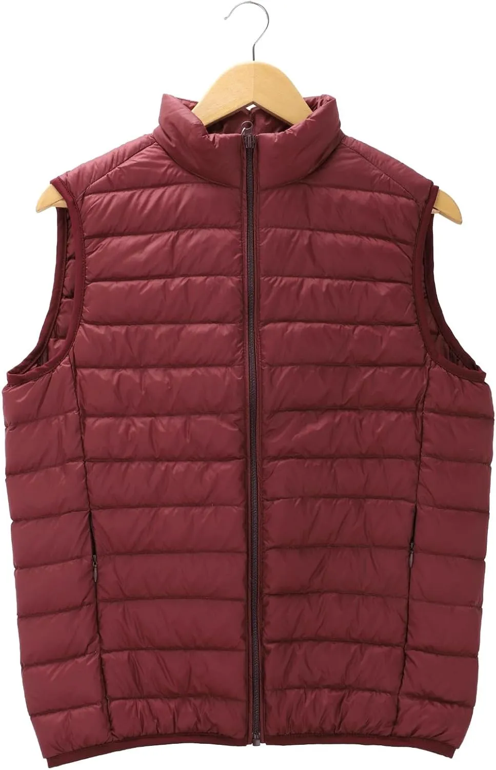 Men's Puffer Vest Windproof Winter Outdoor Zipper Sleeveless Warm Puffey Jacket Lightweight Packable Puffer Vest