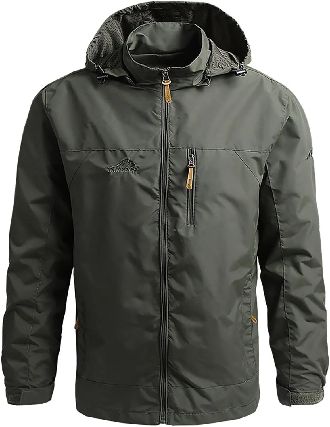 Mens Rain Coats Waterproof with Hood Rain Jacket Lightweight Rain Pullover for Hiking Golf Running
