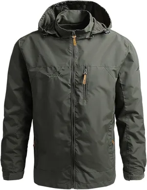Mens Rain Coats Waterproof with Hood Rain Jacket Lightweight Rain Pullover for Hiking Golf Running