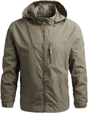 Mens Rain Coats Waterproof with Hood Rain Jacket Lightweight Rain Pullover for Hiking Golf Running