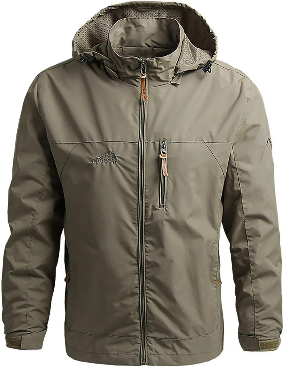 Mens Rain Coats Waterproof with Hood Rain Jacket Lightweight Rain Pullover for Hiking Golf Running