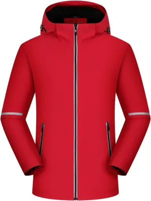 Mens Rain Jacket Waterproof Lightweight Packable Rain Shell Raincoat with Hood for Golf Hiking Mountain Jacket