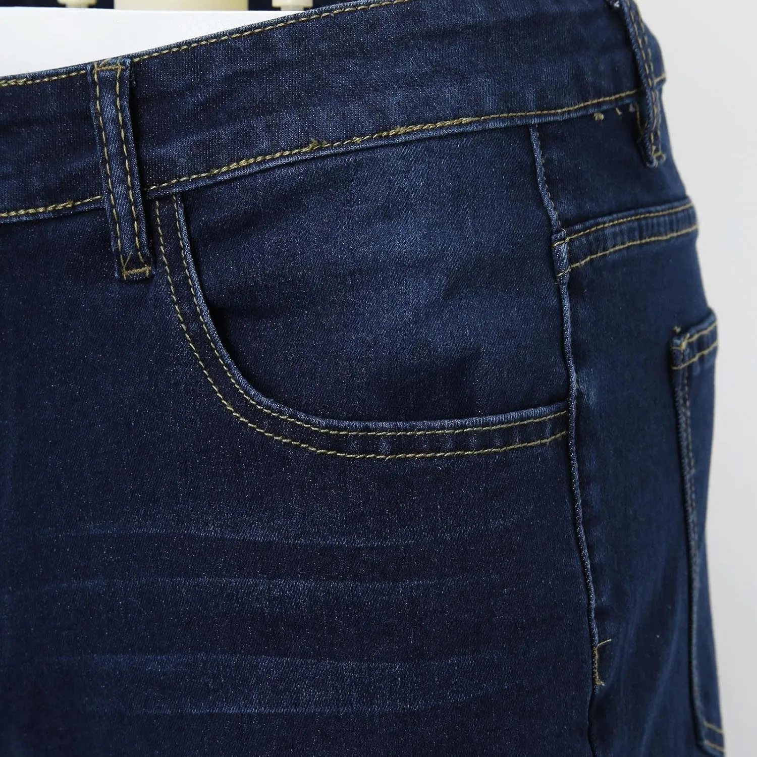 Men's Ripped Jeans Slim Fit Skinny Stretch Jeans Pants Button Zip Off Comfy Denim Pants Slim Fit Tapered Leg Trouser