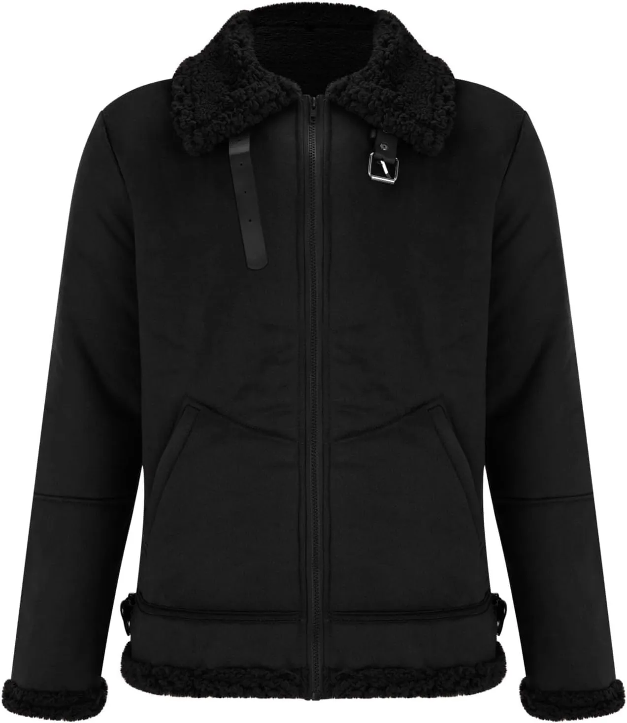 Mens Sherpa Jacket Fleece Lined Jacket Full Zip Winter Jackets Casual Military Bomber Jackets Fall Winter Warm Coats