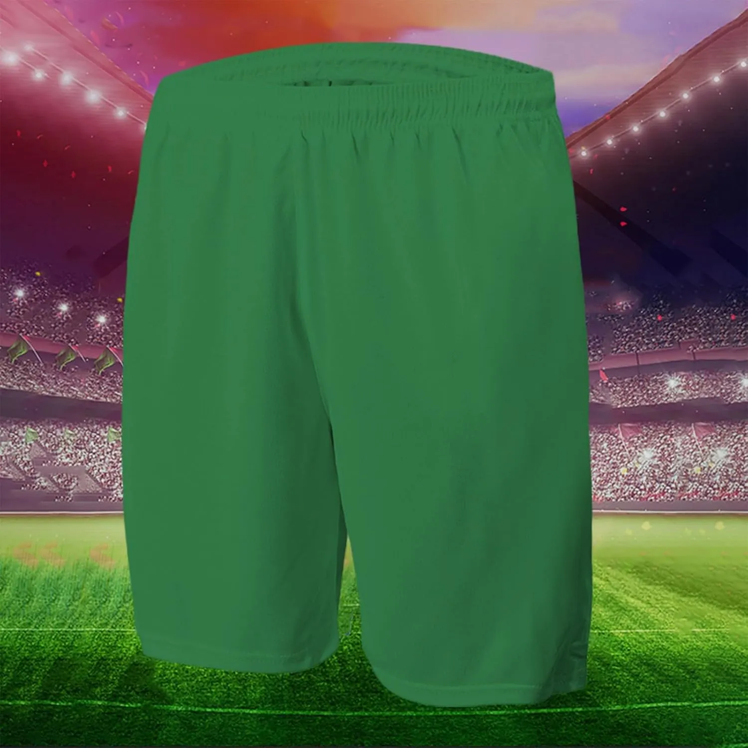 Mens Shorts Athletic Football Running Fitness Workout Pants Breathable Comfy Elastic Waist Casual Shorts with Pockets