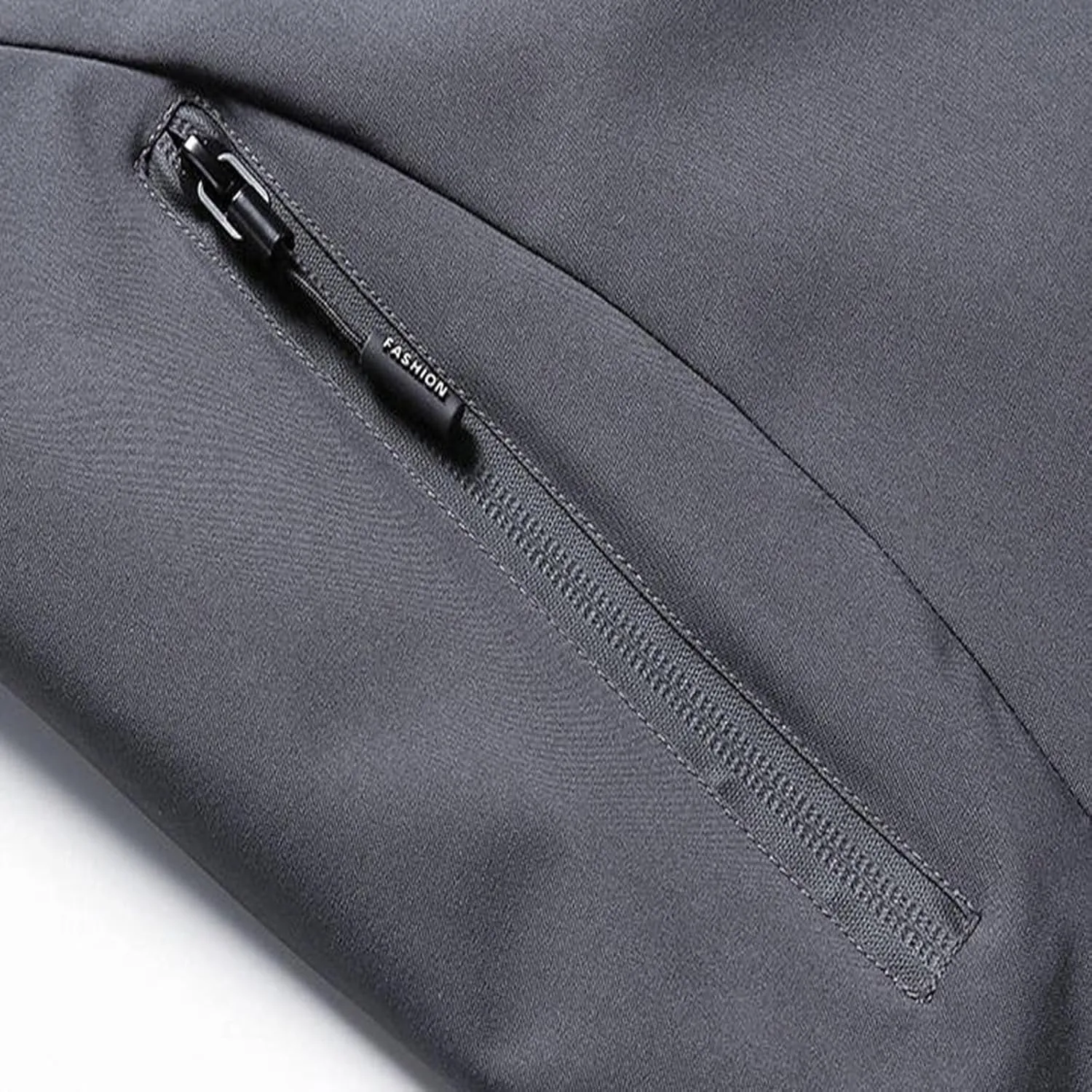 Men's Solid Waterproof Drawstring Windproof Trendy Zipper With Pocket Hooded Jacket 2024 Long Sleeve Shell Jacket
