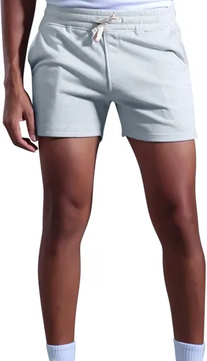Mens Stretch Cotton Basic Athletic Running Shorts Quick Dry 5 Inches Gym Workout Shorts Training Sports Short Pants
