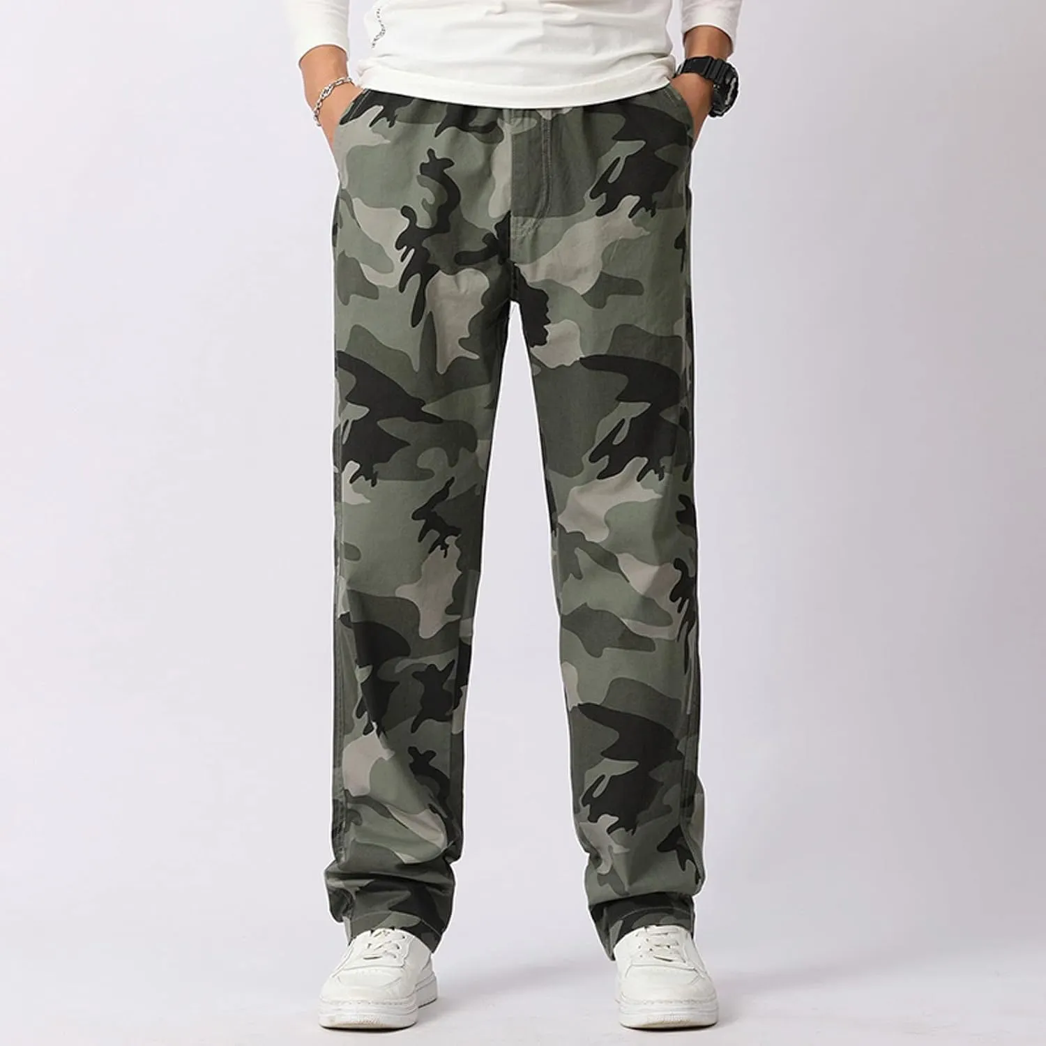 Mens Sweatpants with Pockets Big and Tall Jogger Sweatpants Motocross Dirt Bike Jogger Elastic Waist Pants Men's Camo