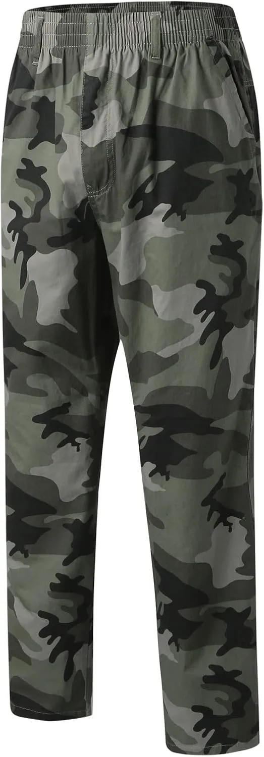 Mens Sweatpants with Pockets Big and Tall Jogger Sweatpants Motocross Dirt Bike Jogger Elastic Waist Pants Men's Camo