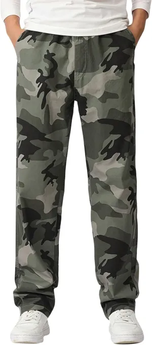 Mens Sweatpants with Pockets Big and Tall Jogger Sweatpants Motocross Dirt Bike Jogger Elastic Waist Pants Men's Camo