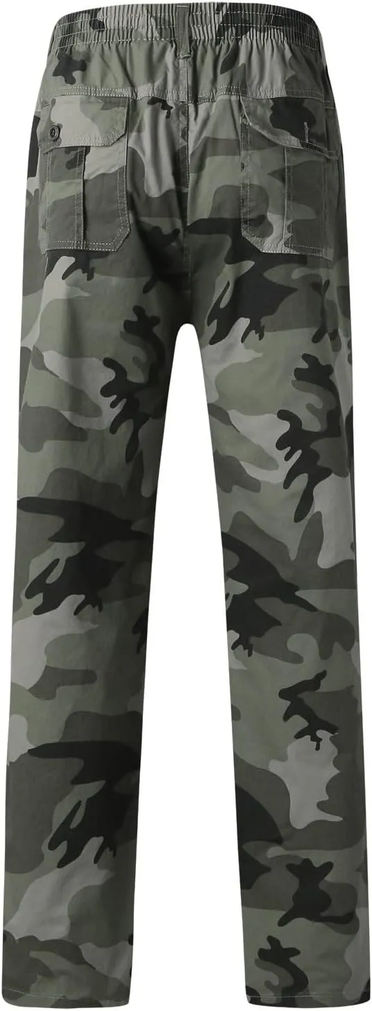 Mens Sweatpants with Pockets Big and Tall Jogger Sweatpants Motocross Dirt Bike Jogger Elastic Waist Pants Men's Camo