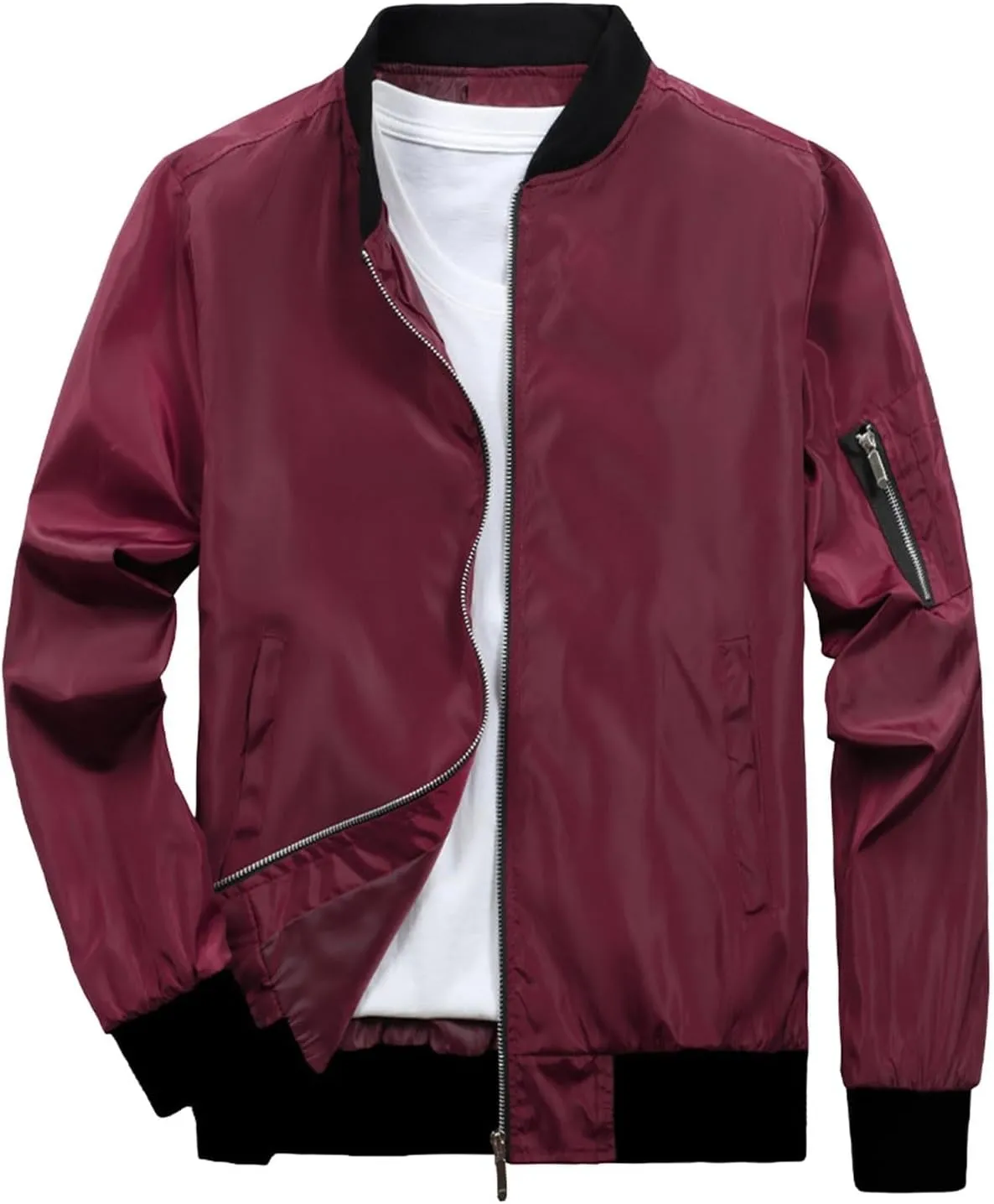 Men's Waterproof Rain Jacket Outdoor LightweightOutdoor Jacket with Pockets Rain Shell Coat for Hiking Golf Travel