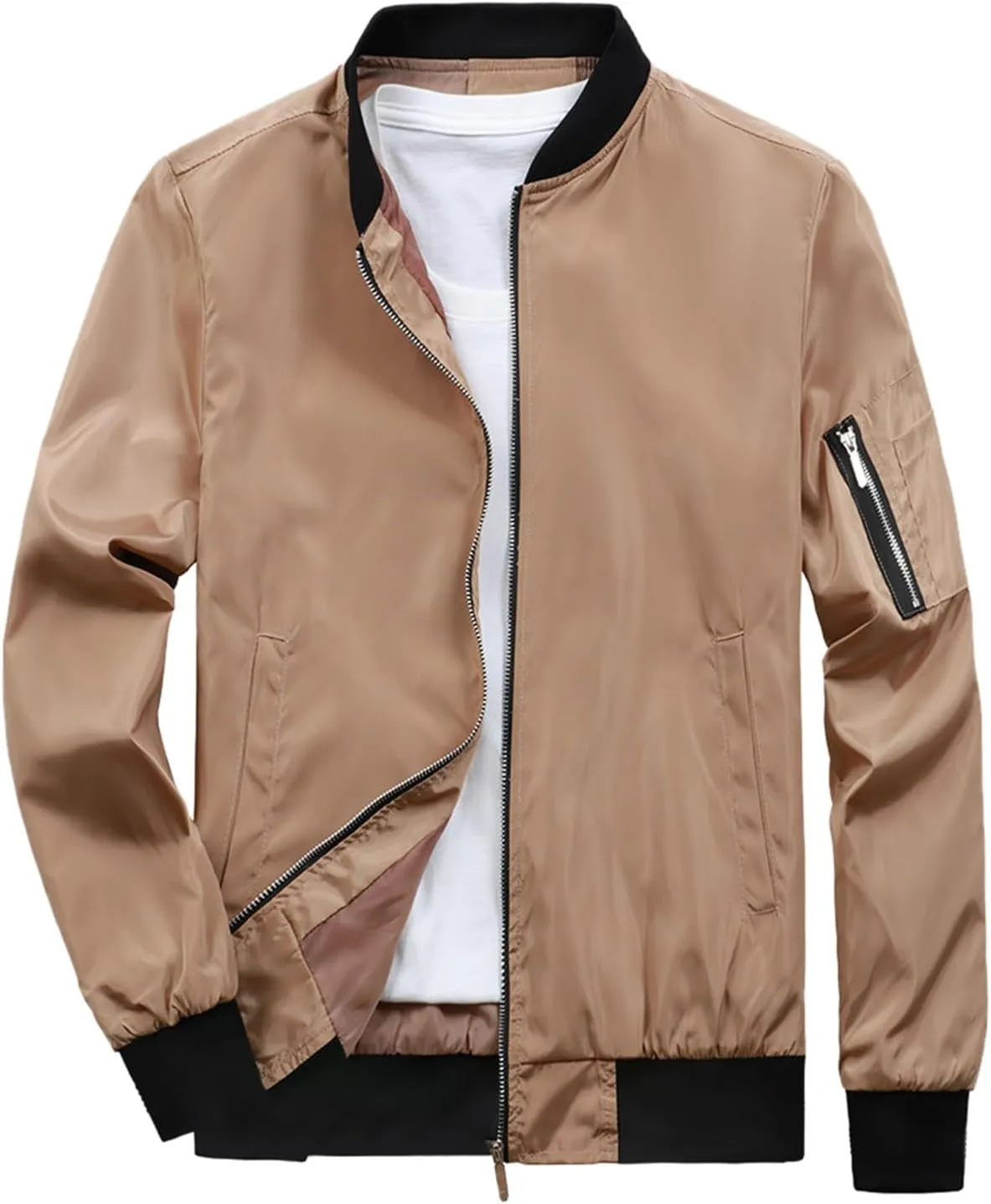 Men's Waterproof Rain Jacket Outdoor LightweightOutdoor Jacket with Pockets Rain Shell Coat for Hiking Golf Travel