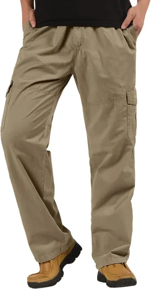 Mens Workout Cargo Sweatpants Cargo Pants for Men Relaxed Fit Men Outdoor Cargo Pant Lightweight Tactical Pant Hiking