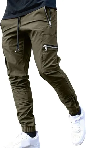 Mens Workout Cargo Sweatpants for Men Relaxed Fit S-5XL Men's Tactical Pants Tactical Trousers with 6 Pockets Sports