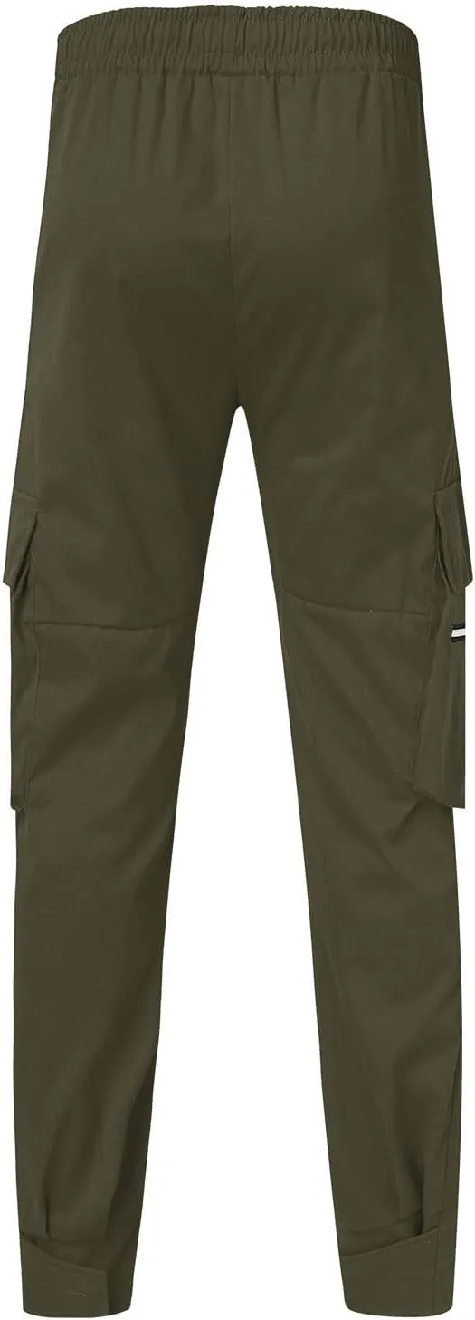 Mens Workout Cargo Sweatpants for Men Relaxed Fit S-5XL Men's Tactical Pants Tactical Trousers with 6 Pockets Sports