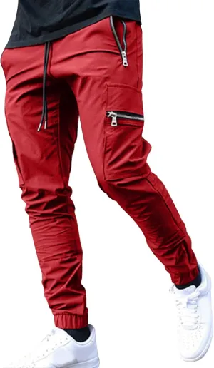 Mens Workout Cargo Sweatpants for Men Relaxed Fit S-5XL Men's Tactical Pants Tactical Trousers with 6 Pockets Sports