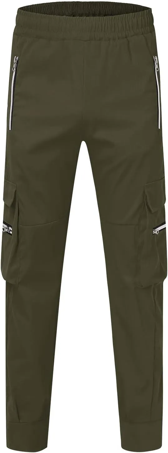 Mens Workout Cargo Sweatpants for Men Relaxed Fit S-5XL Men's Tactical Pants Tactical Trousers with 6 Pockets Sports