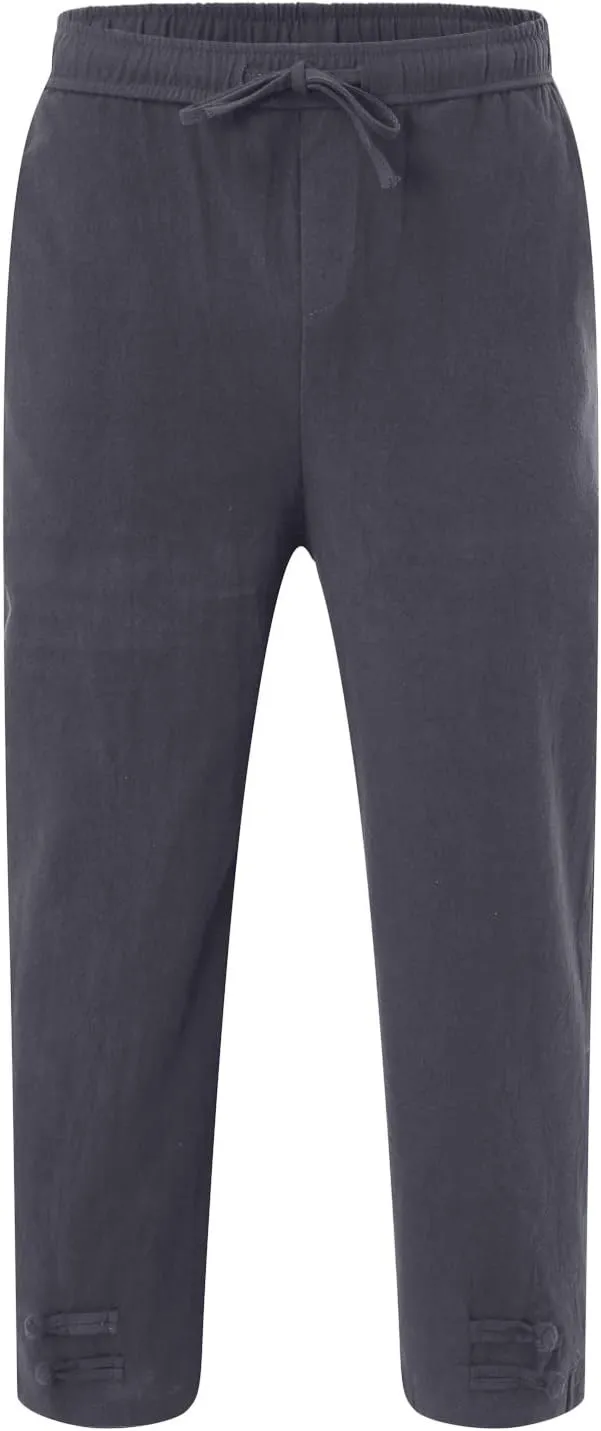 Mens Workout Cargo Sweatpants Pants Mens Athletic Workout Running Jogger Pants with Pockets Cargo Pants for Men Black