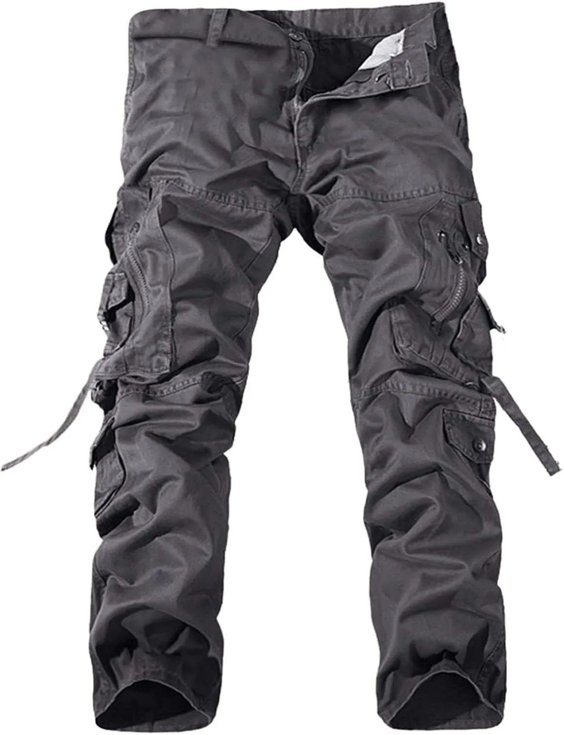Mens Workout Cargo Sweatpants Straight Leg Cargo Pant Men's Relaxed Fit Stretch Cargo Pants Men's Joggers Sweat Pants