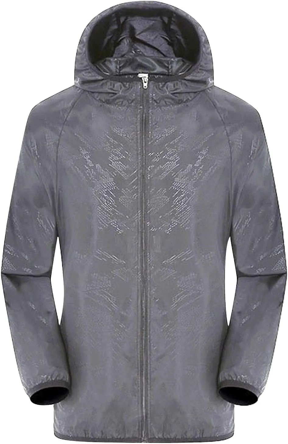 Packable Rain Jacket Hooded Men Women Lightweight Sun Protection Jacket Cycling Waterproof Windproof Rain Coats