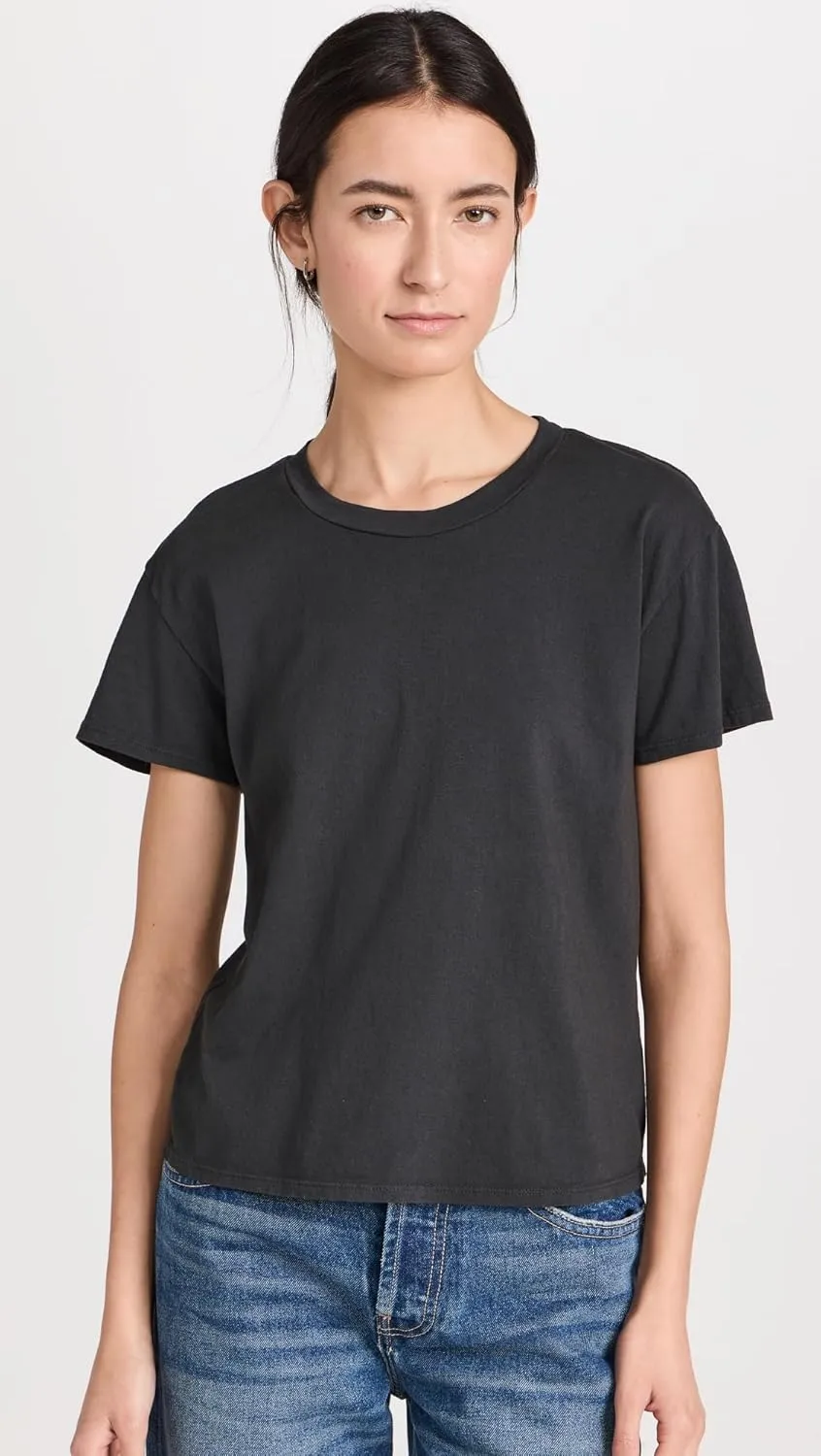 perfectwhitetee Women's Harley Cotton Boxy Crew Tee
