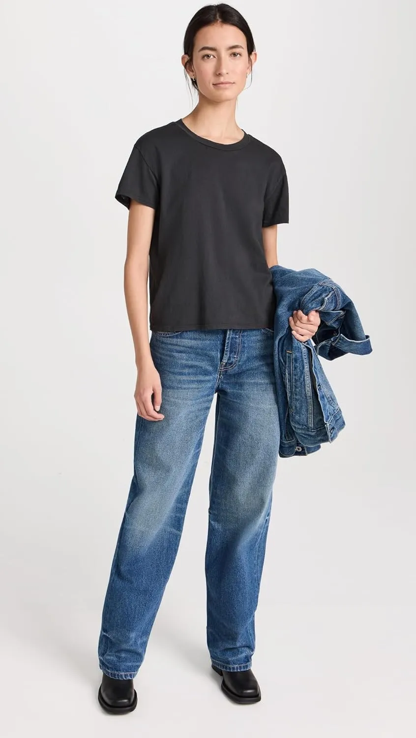 perfectwhitetee Women's Harley Cotton Boxy Crew Tee