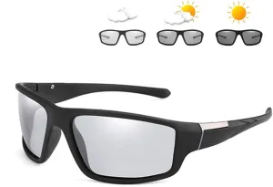 Photochromic Polarized Sports Sunglasses for Men Women UV Protection Safety Outdoor Cycling Driving Fishing Glasses