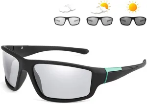 Photochromic Polarized Sports Sunglasses for Men Women UV Protection Safety Outdoor Cycling Driving Fishing Glasses