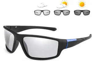 Photochromic Polarized Sports Sunglasses for Men Women UV Protection Safety Outdoor Cycling Driving Fishing Glasses