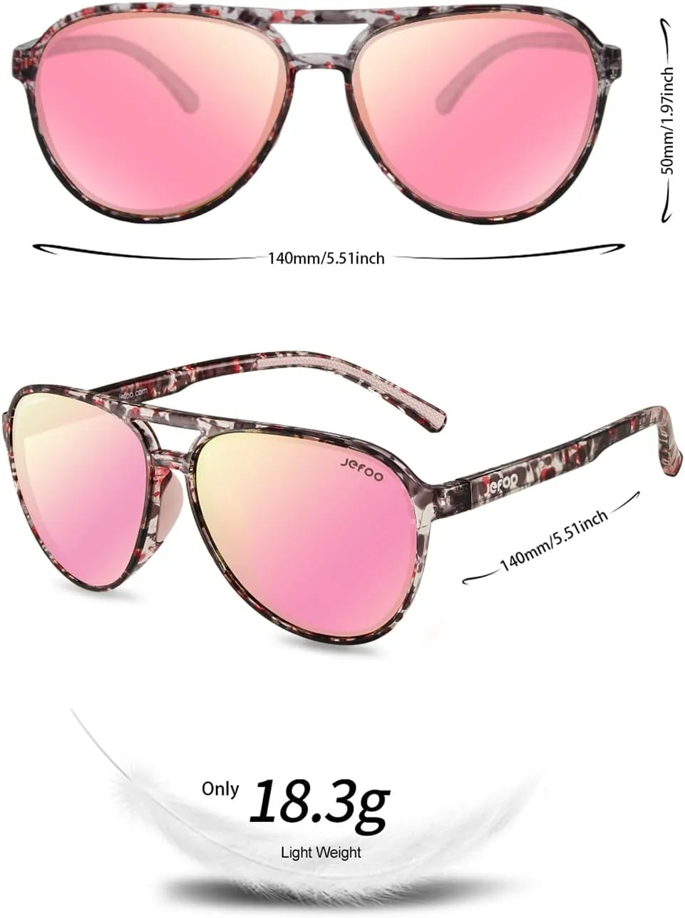 Polarized Aviator Sunglasses for Women Men Retro Trendy Sports Sunglasses for Outdoor UV400 Protection