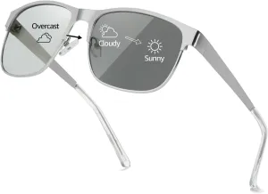 Polarized Photochromic Sunglasses for Men Women Anti Glare Driving Sun Glasses IF3722