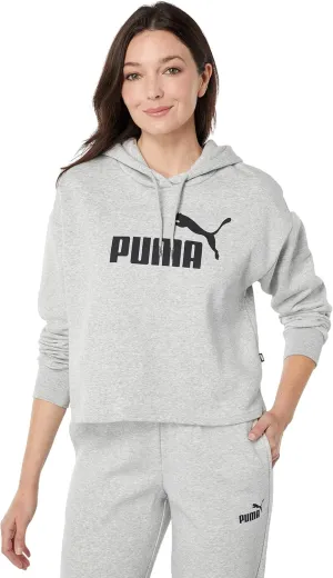 PUMA Women's Essentials Cropped Logo Fleece Hoodie
