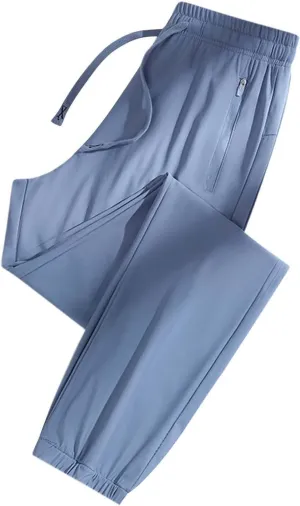 Quick Dry Stretch Active Pants for Women Unisex 2024 Loose Breathable Elastic Waistband Sweatpants with Zip Pocket
