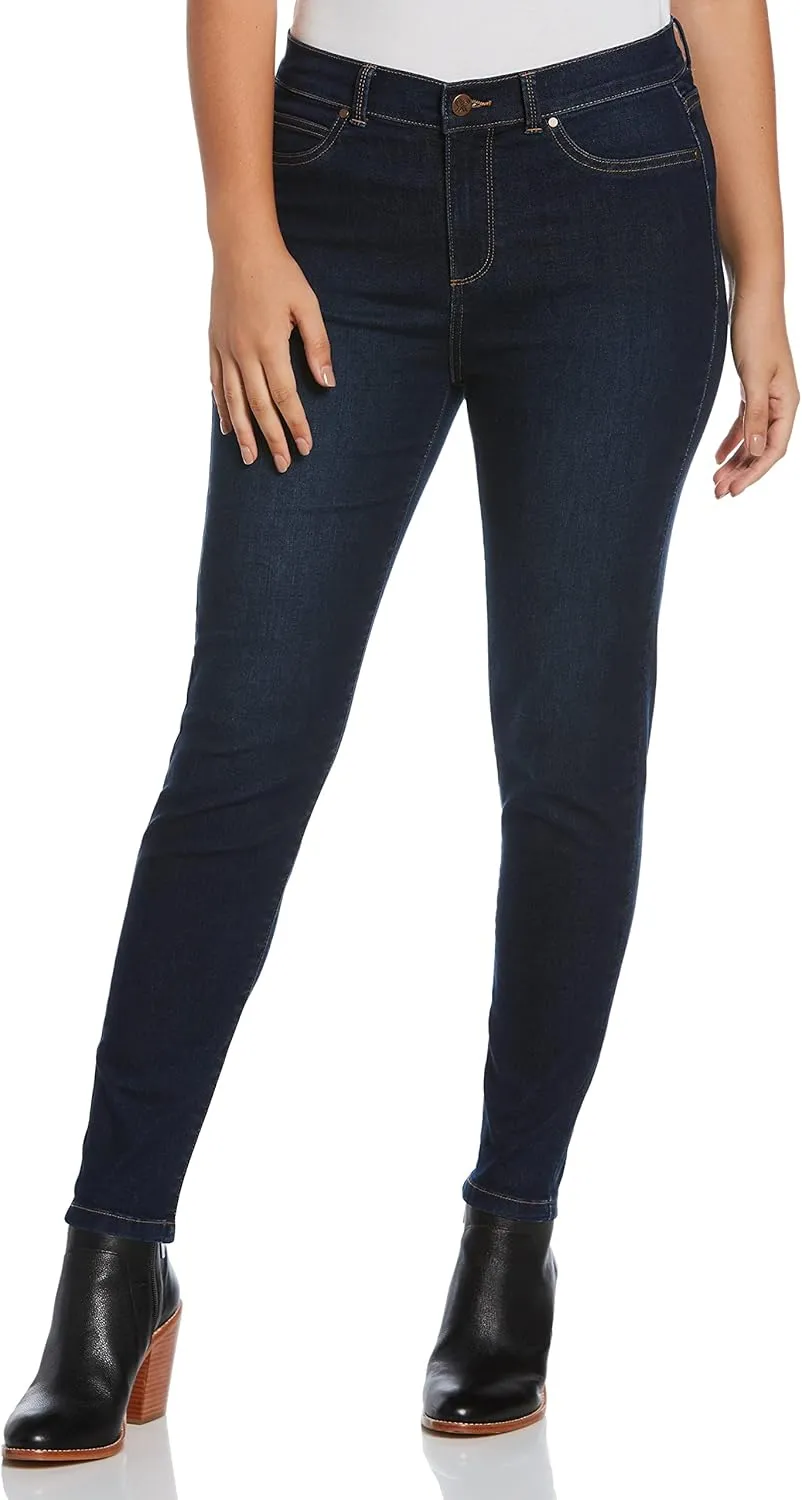 Rafaella Women's Fly Front Skinny Fit Ankle Jeans