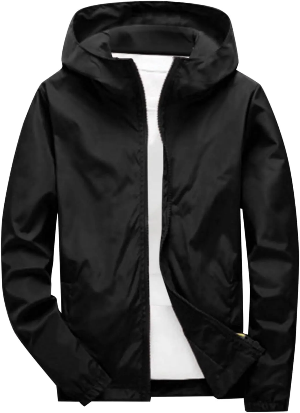 Rain Jacket for Mens Lightweight Waterproof Rain Shell Jacket Raincoat with Hood for Golf Cycling Windbreaker Raincoats