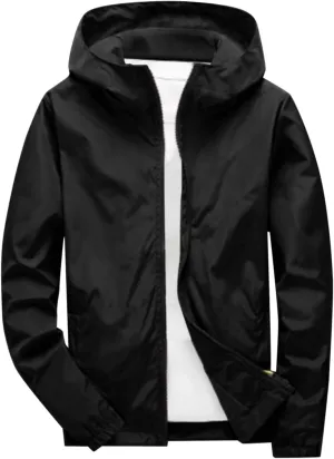 Rain Jacket for Mens Lightweight Waterproof Rain Shell Jacket Raincoat with Hood for Golf Cycling Windbreaker Raincoats