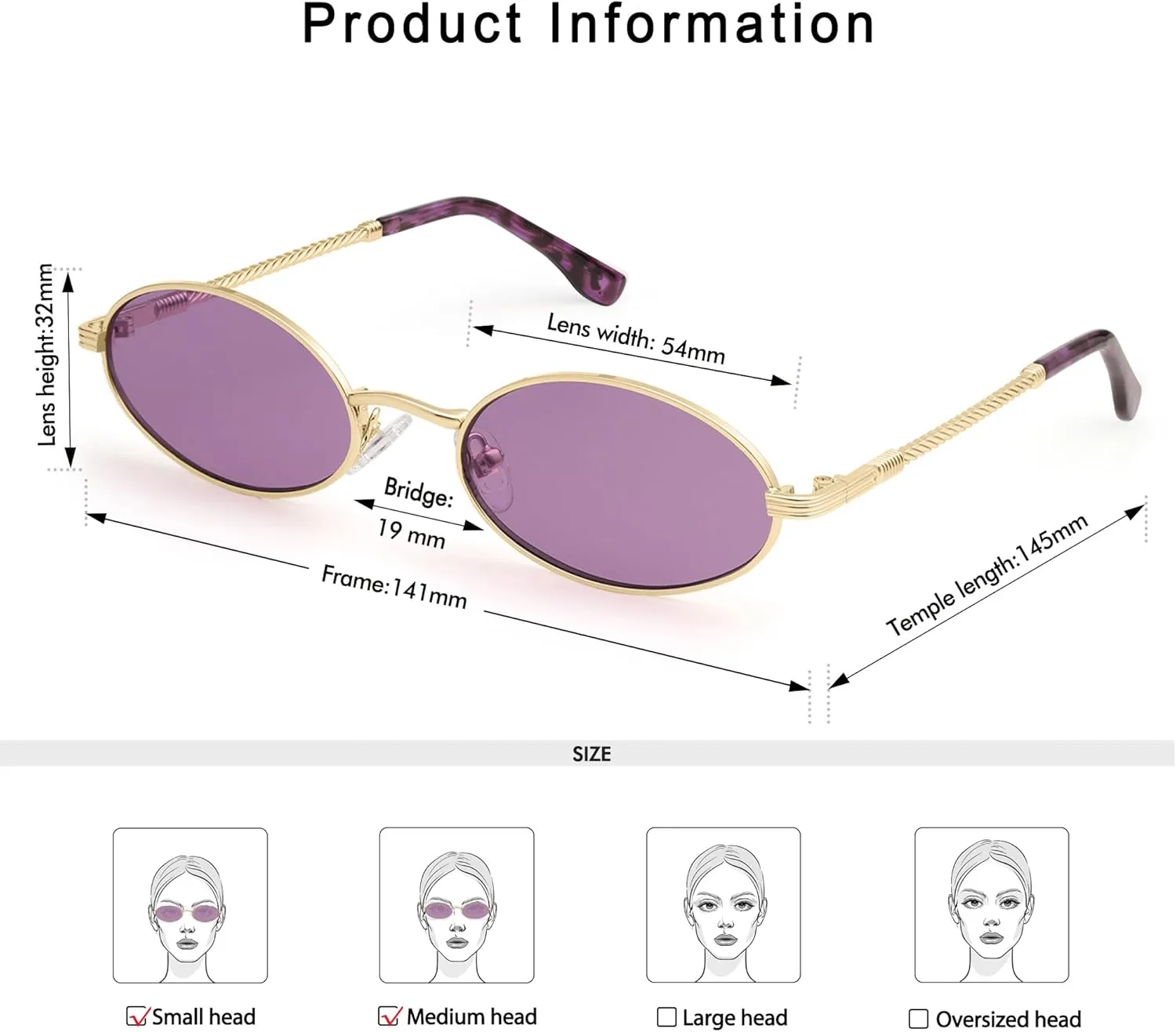 Retro Oval Cat Eye Sunglasses for Women Y2k Trendy Narrow 90s Sunnies Designer Sun Glasses AP3721