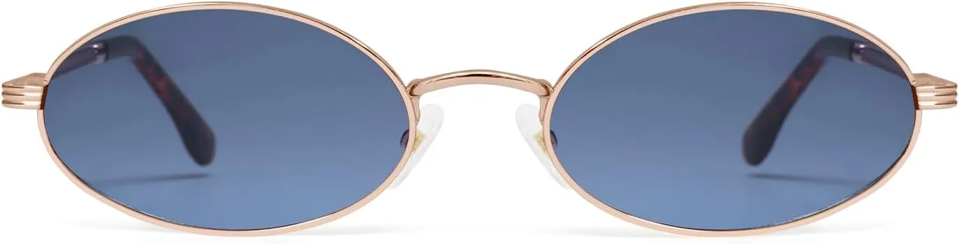 Retro Oval Cat Eye Sunglasses for Women Y2k Trendy Narrow 90s Sunnies Designer Sun Glasses AP3721