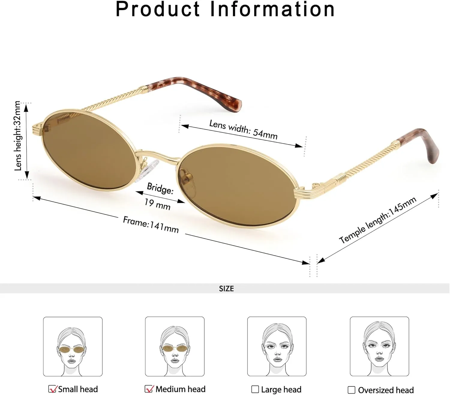 Retro Oval Cat Eye Sunglasses for Women Y2k Trendy Narrow 90s Sunnies Designer Sun Glasses AP3721
