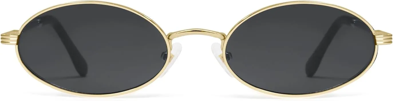 Retro Oval Cat Eye Sunglasses for Women Y2k Trendy Narrow 90s Sunnies Designer Sun Glasses AP3721